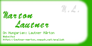 marton lautner business card