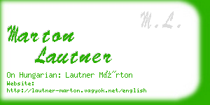 marton lautner business card